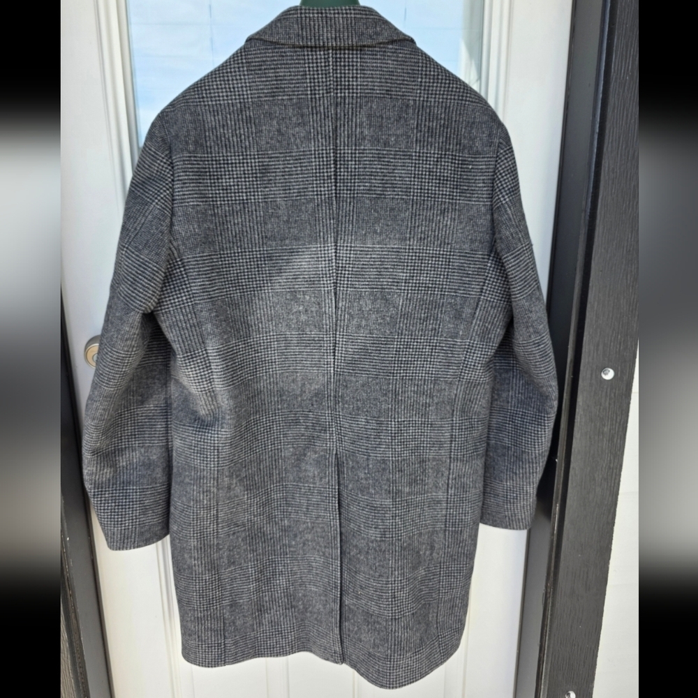 $495 B by Brooks Brothers Men's Plaid Wool Double-Face Overcoat Jacket Size 42R - Picture 9 of 12